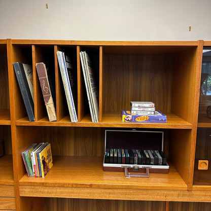 1960s Danish Teak Wall Unit by Domino Møbler