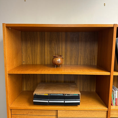 1960s Danish Teak Wall Unit by Domino Møbler