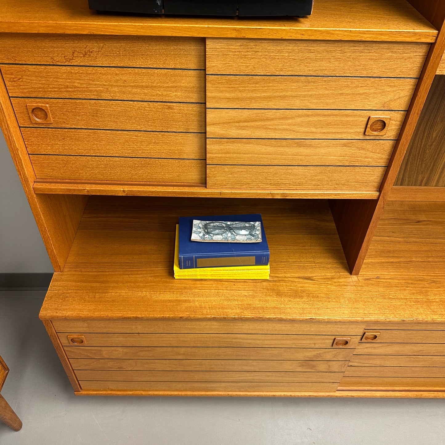 1960s Danish Teak Wall Unit by Domino Møbler