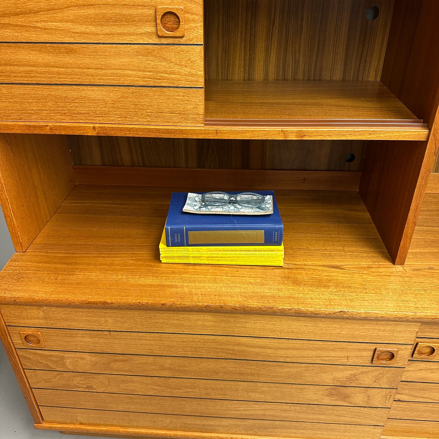 1960s Danish Teak Wall Unit by Domino Møbler