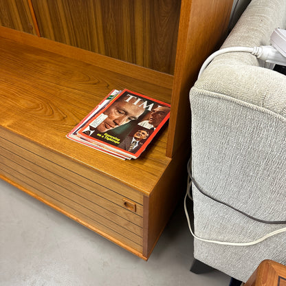 1960s Danish Teak Wall Unit by Domino Møbler