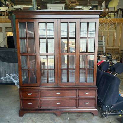 Lane Furniture Sliding Door Display Cabinet