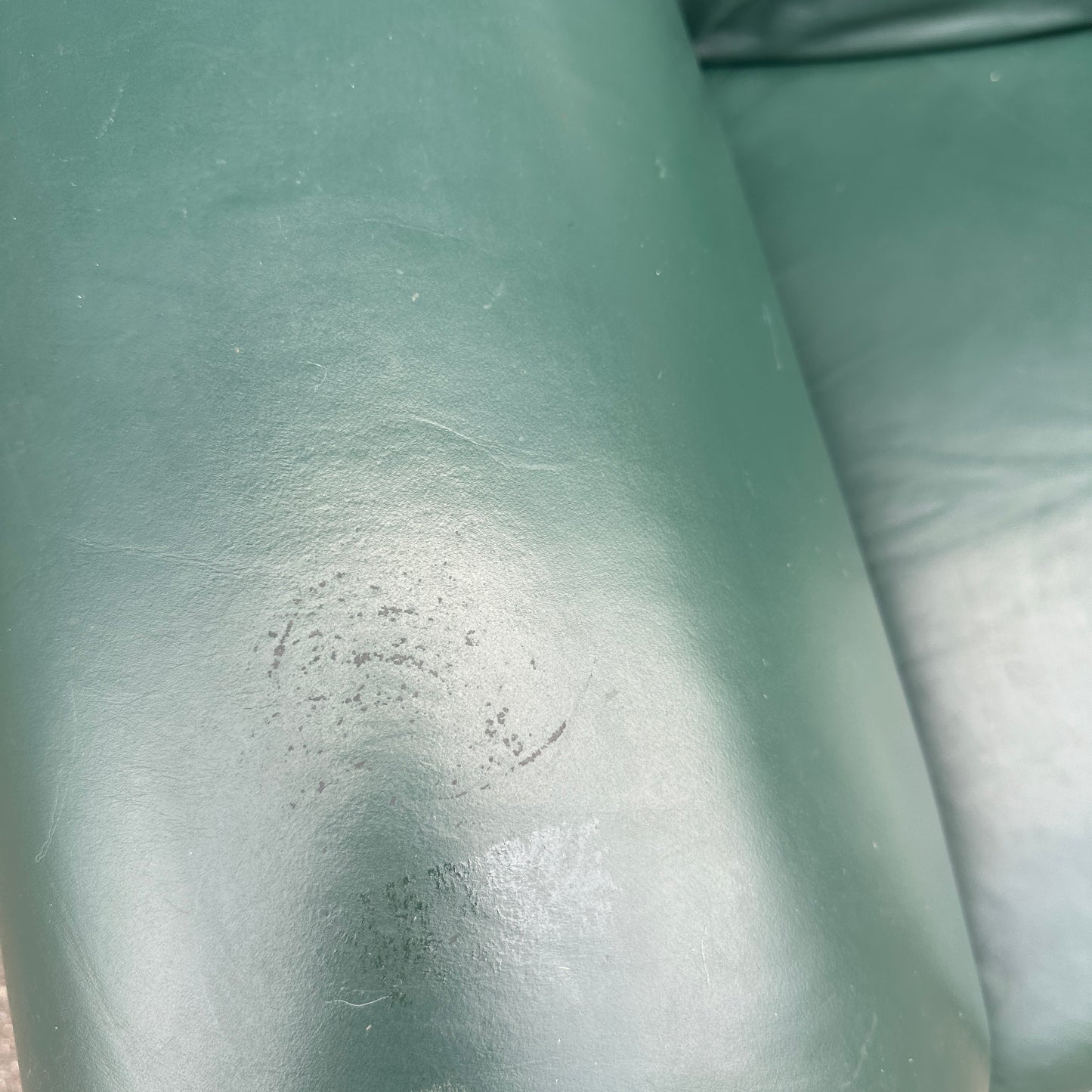 Dark Green Leather Sofa Set