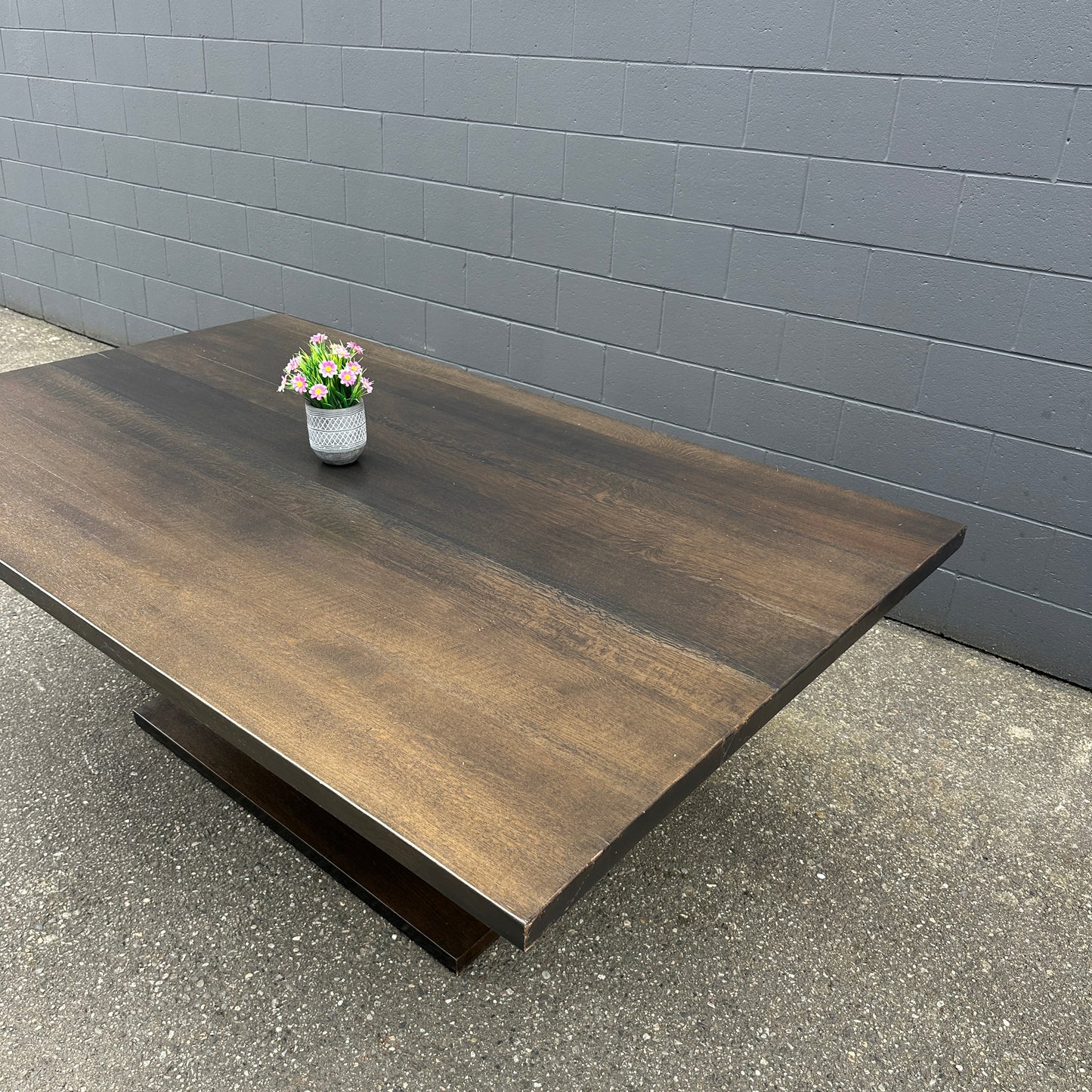 Large Solid Walnut Dining Table