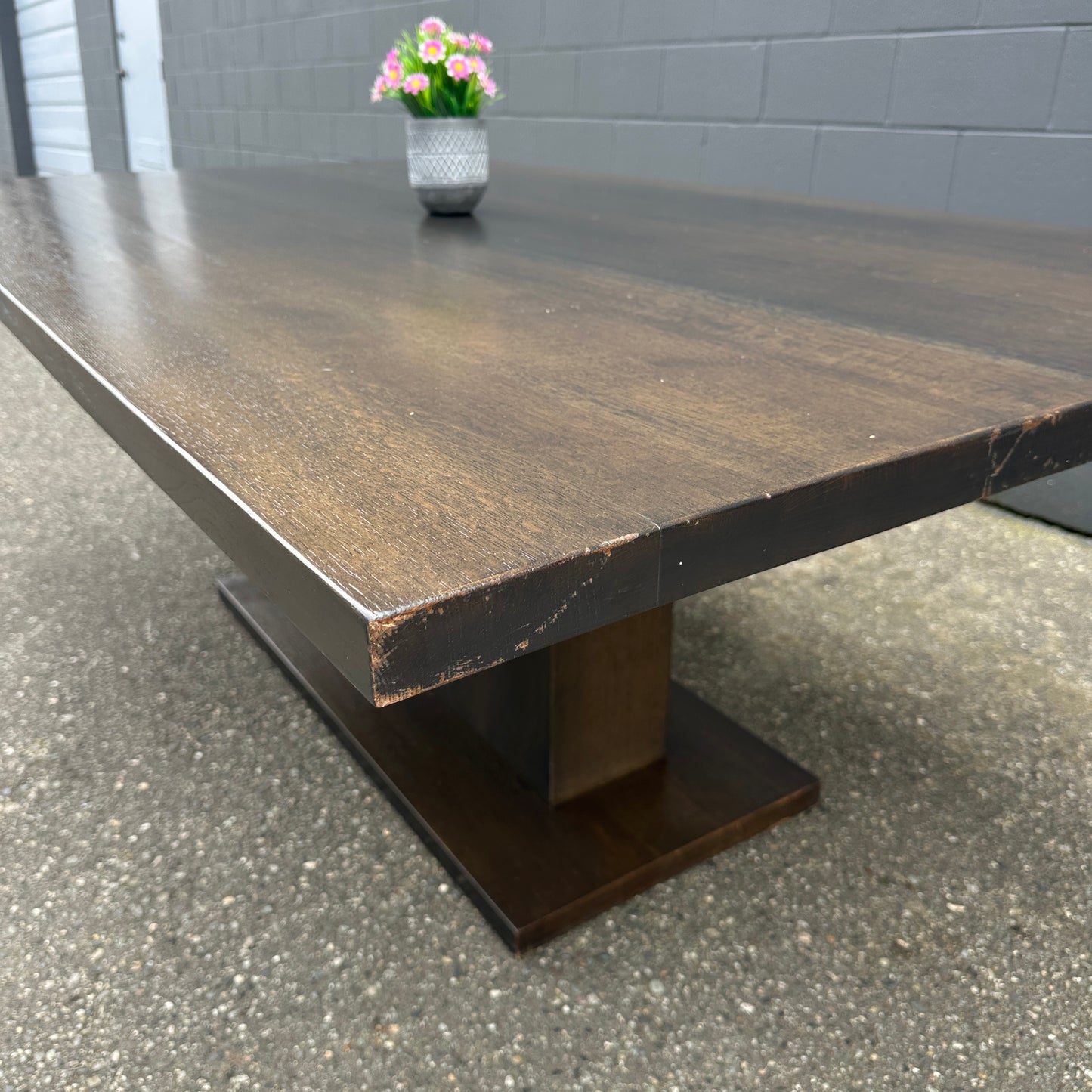 Large Solid Walnut Dining Table