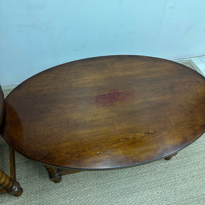 Vintage-Style Oval Coffee Table + Side Table