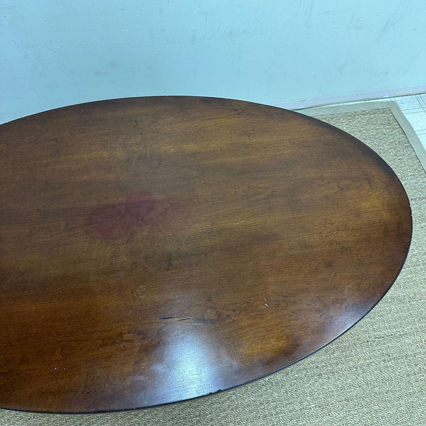 Vintage-Style Oval Coffee Table + Side Table