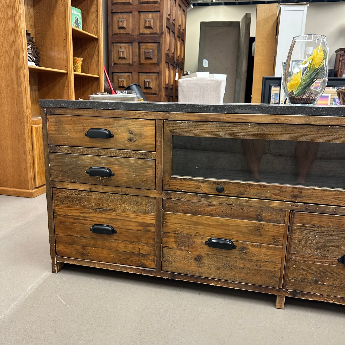Crate & Barrel Bluestone Reclaimed Wood Media Console