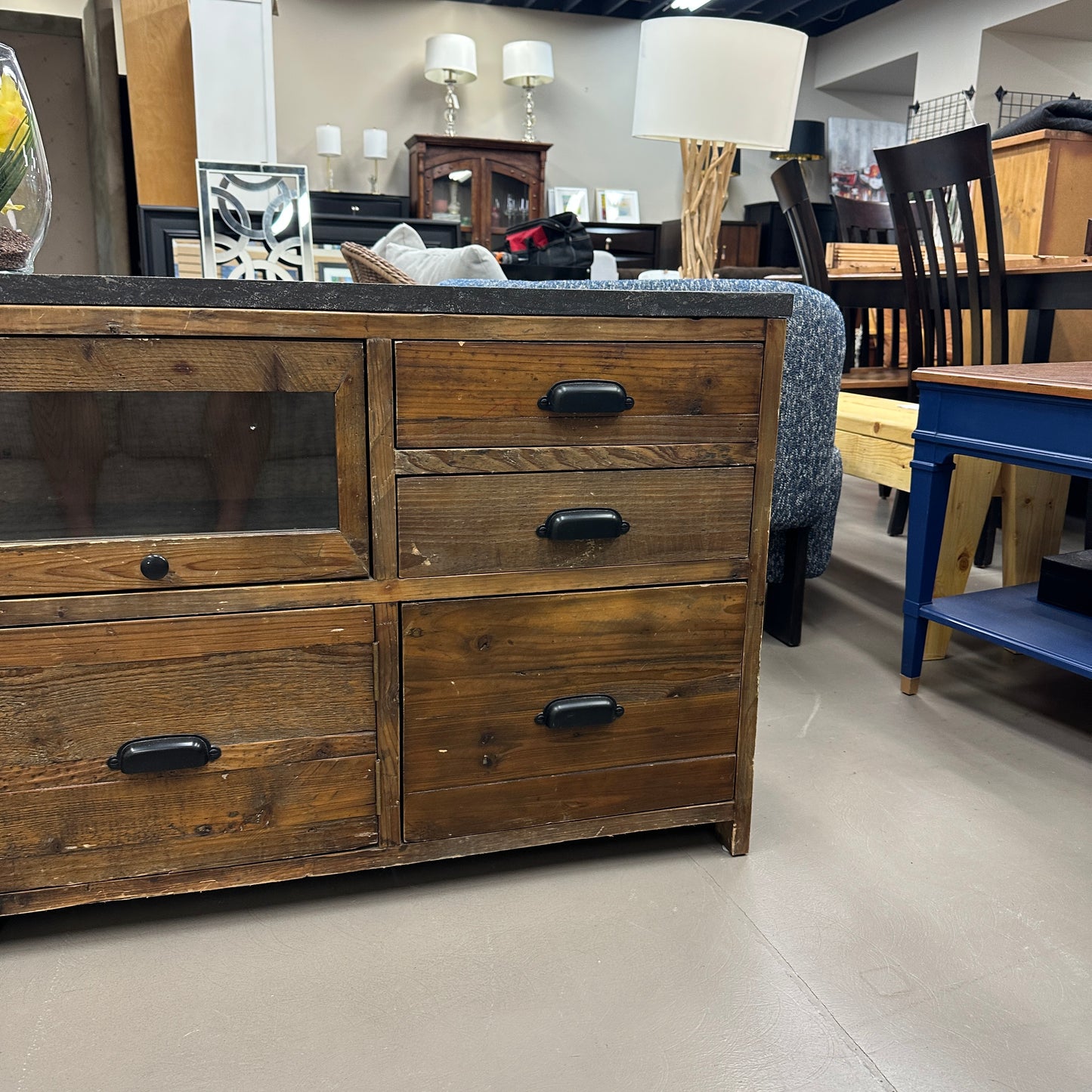 Crate & Barrel Bluestone Reclaimed Wood Media Console