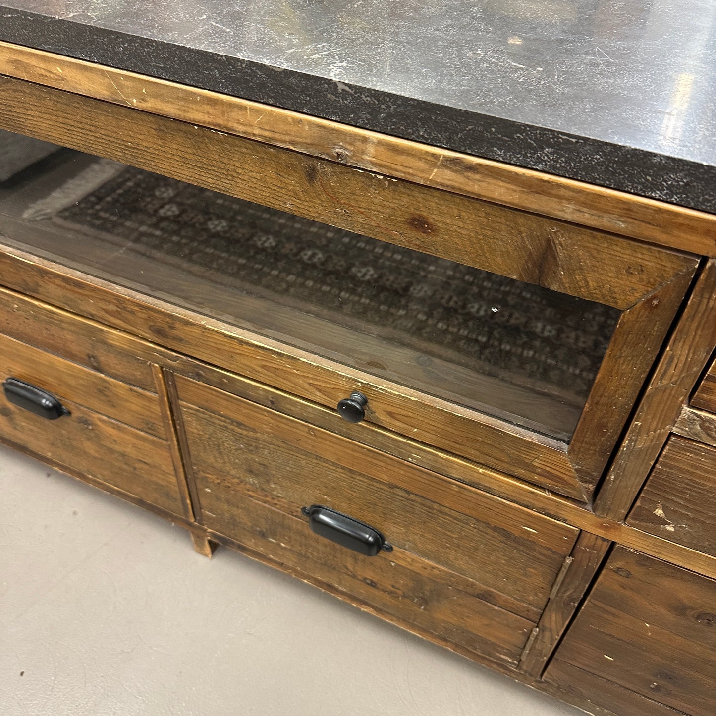 Crate & Barrel Bluestone Reclaimed Wood Media Console