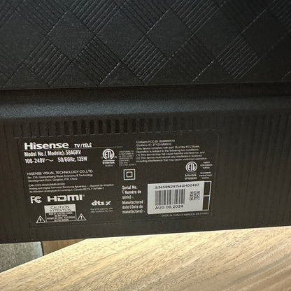 Hisense 58'' 4K UHD Smart TV