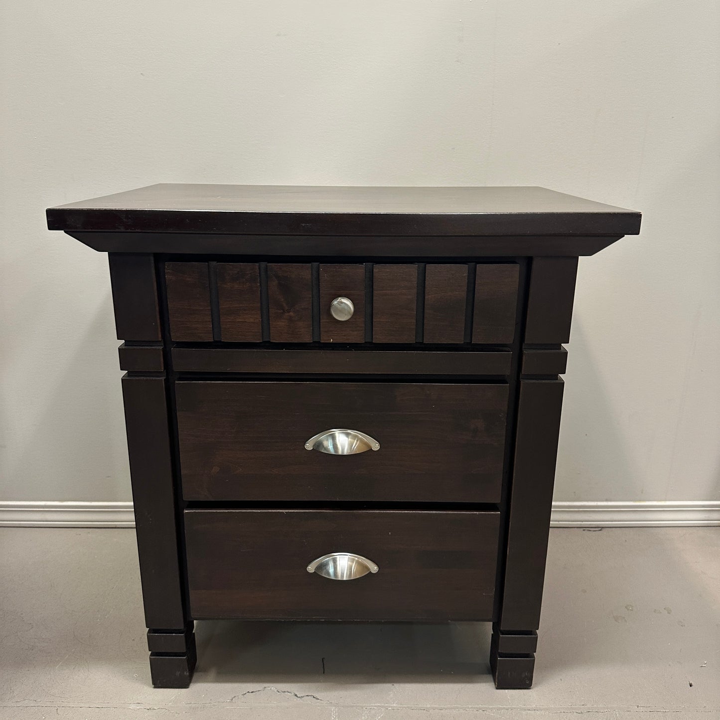 Solid Wood Dark Nighstands (set of 2)
