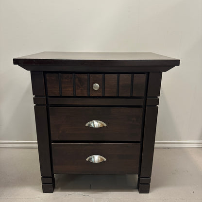 Solid Wood Dark Nighstands (set of 2)