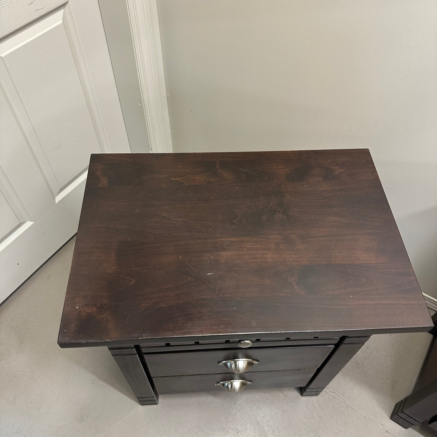 Solid Wood Dark Nighstands (set of 2)