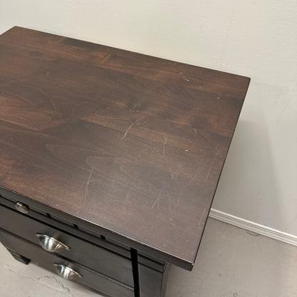 Solid Wood Dark Nighstands (set of 2)