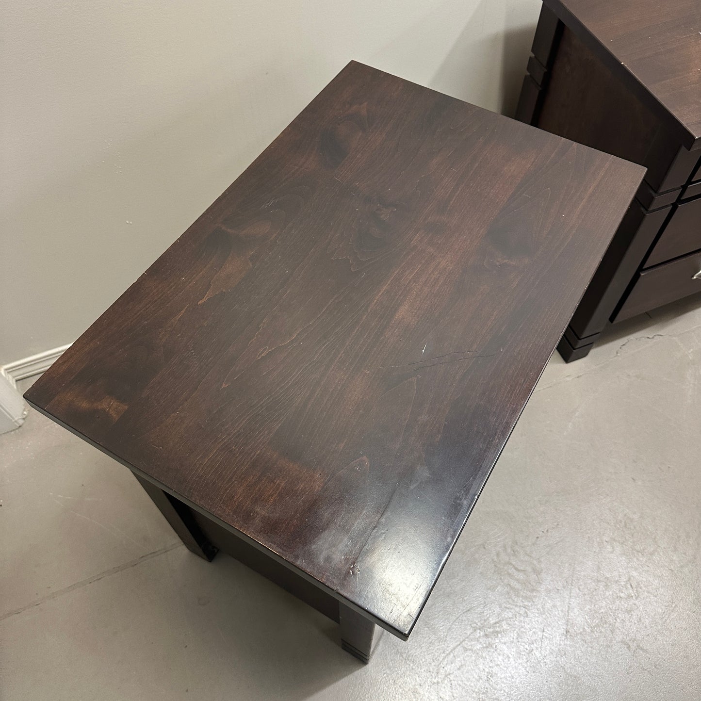 Solid Wood Dark Nighstands (set of 2)