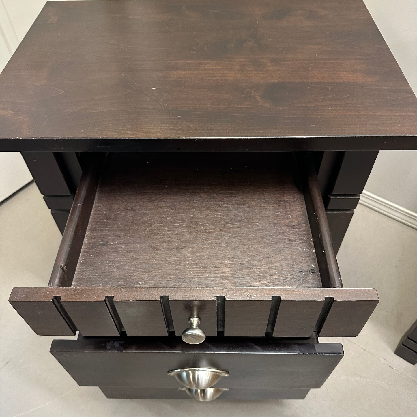 Solid Wood Dark Nighstands (set of 2)