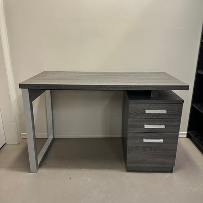 Grey Office Desk with Storage