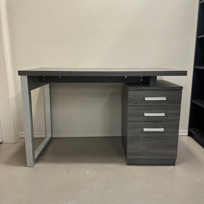 Grey Office Desk with Storage