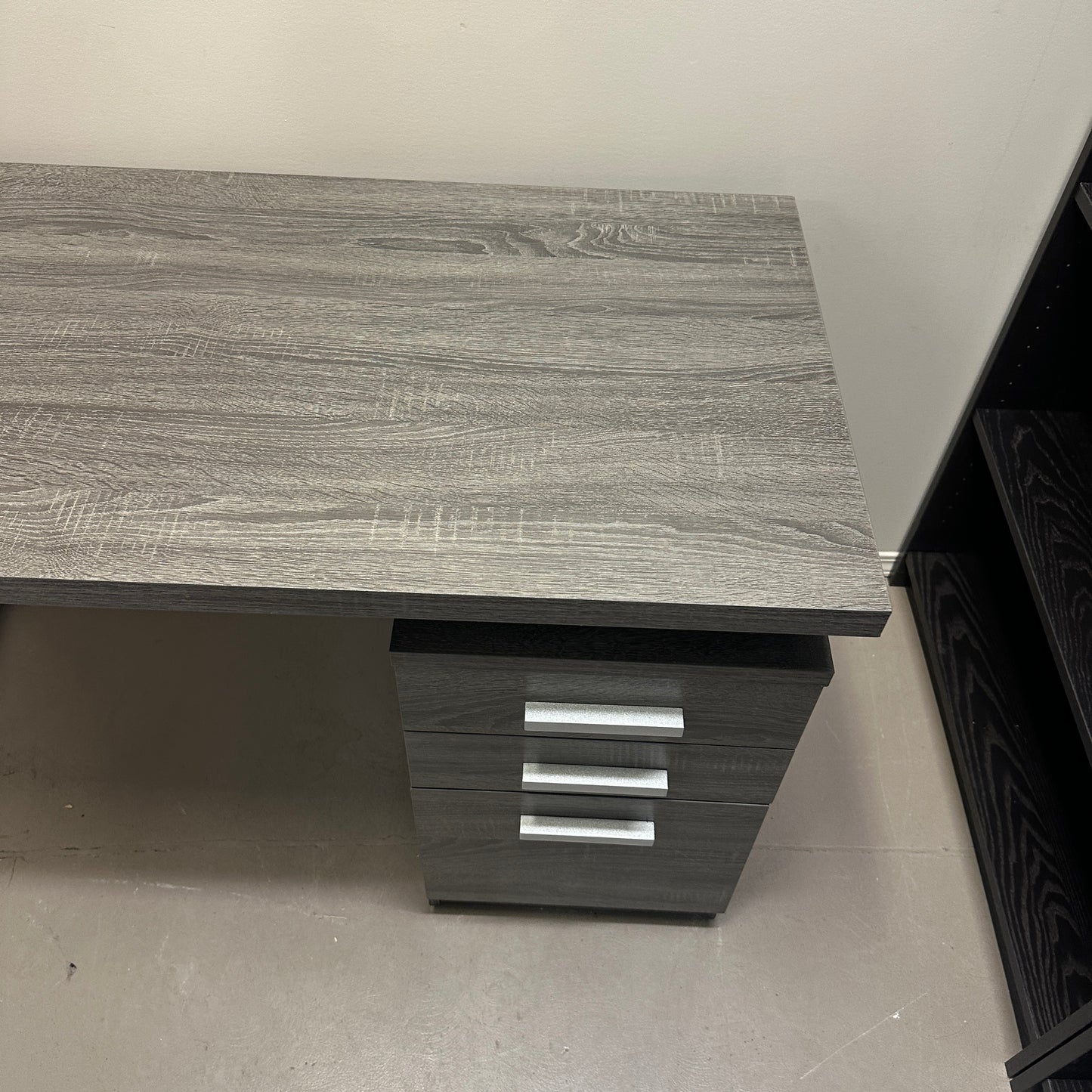 Grey Office Desk with Storage