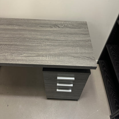 Grey Office Desk with Storage