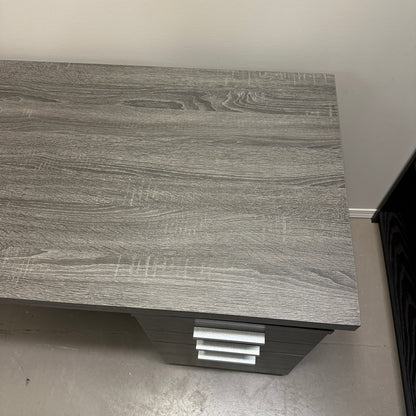 Grey Office Desk with Storage