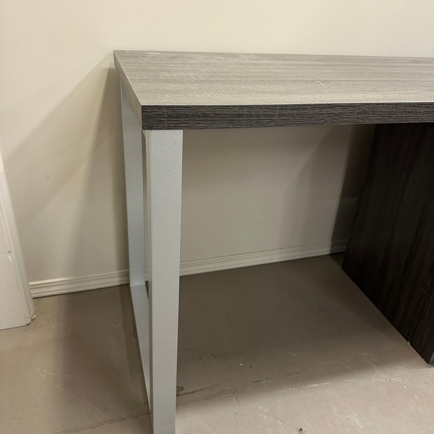 Grey Office Desk with Storage