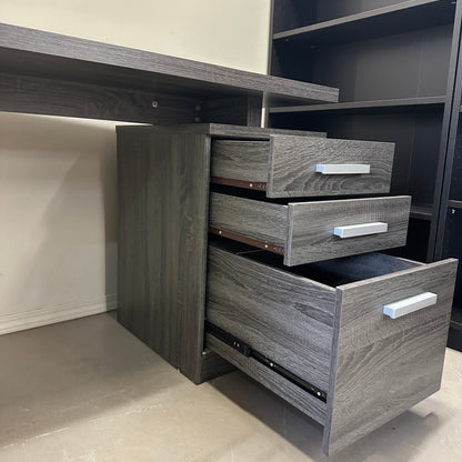 Grey Office Desk with Storage