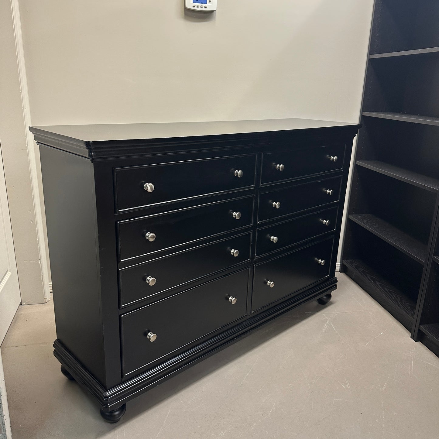 Black Modern 6 Drawers Dresser