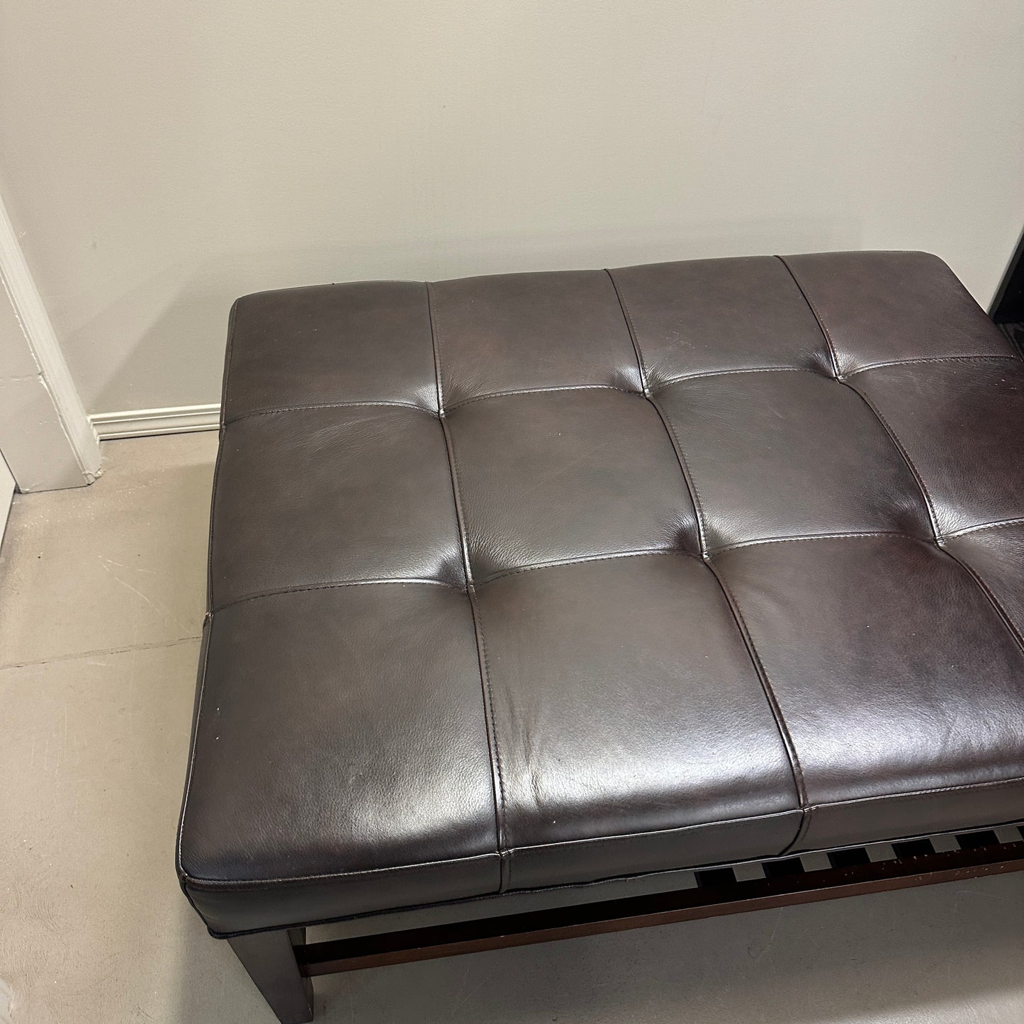 La-Z-Boy Brown Leather Ottoman