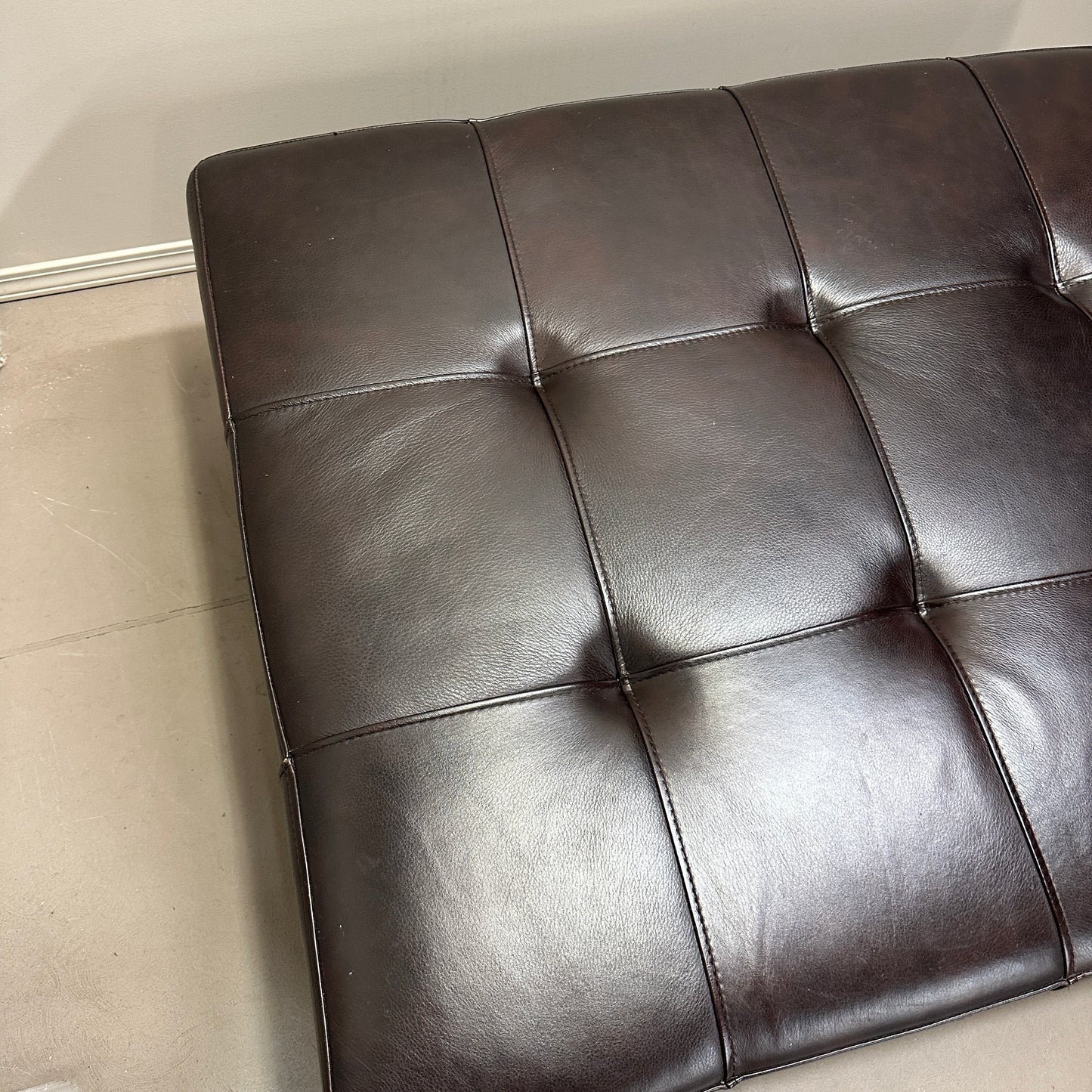La-Z-Boy Brown Leather Ottoman