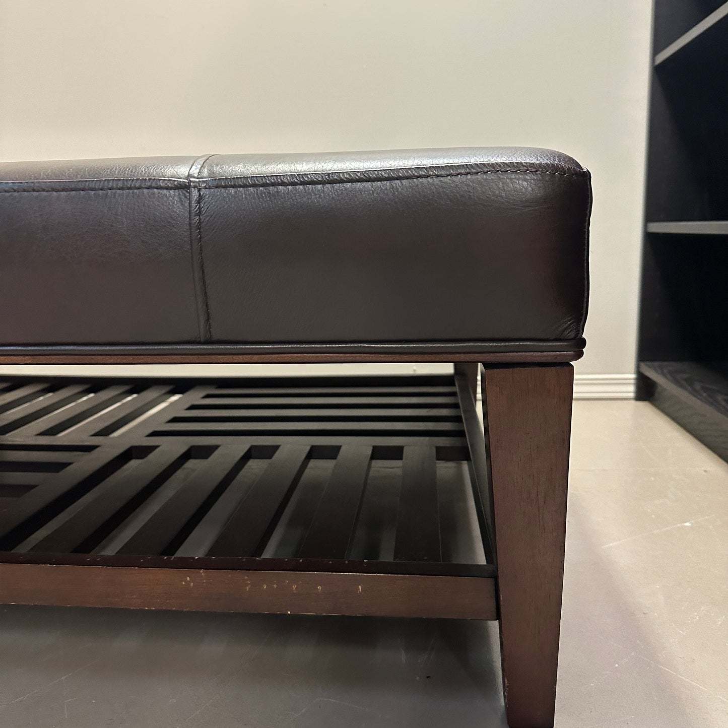 La-Z-Boy Brown Leather Ottoman