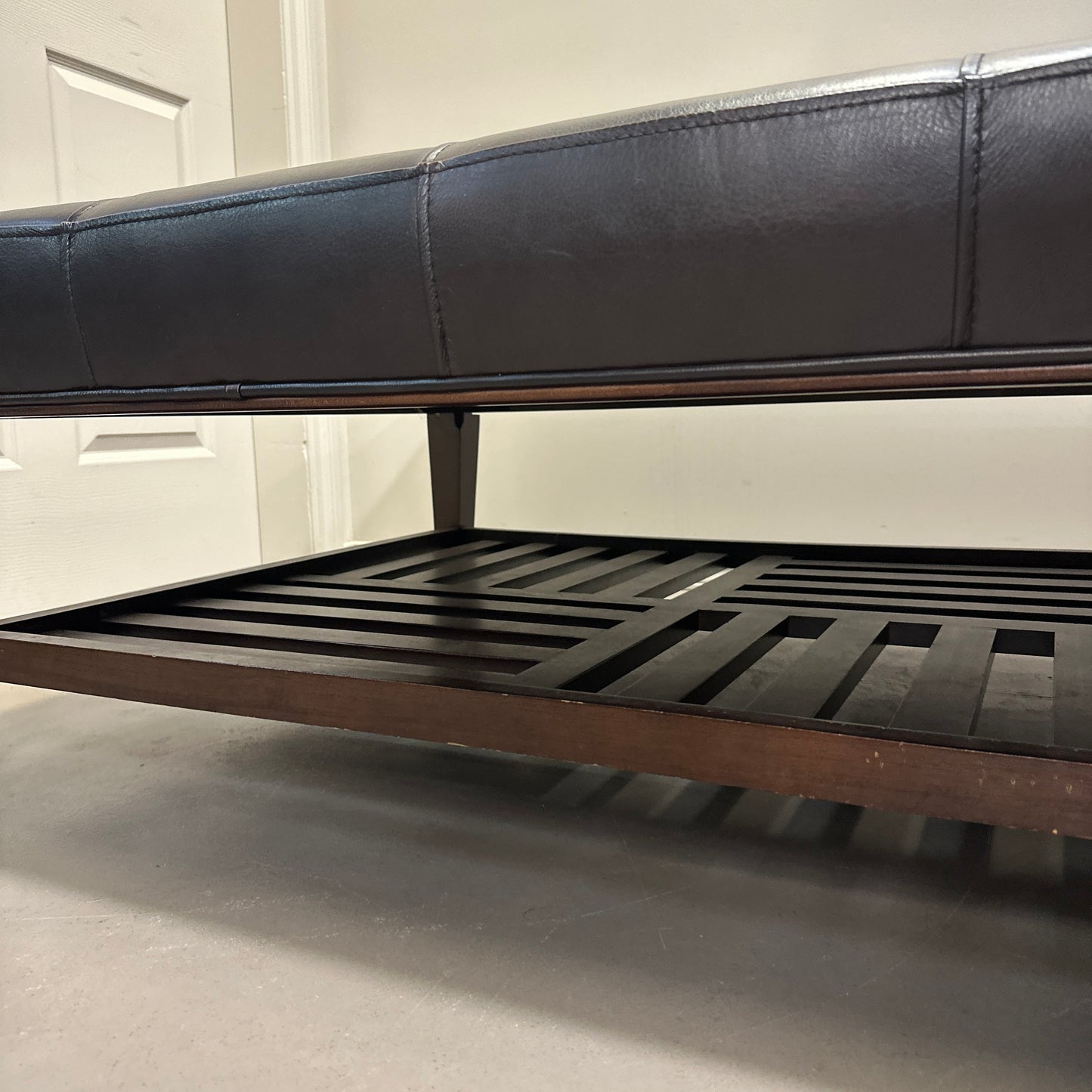 La-Z-Boy Brown Leather Ottoman