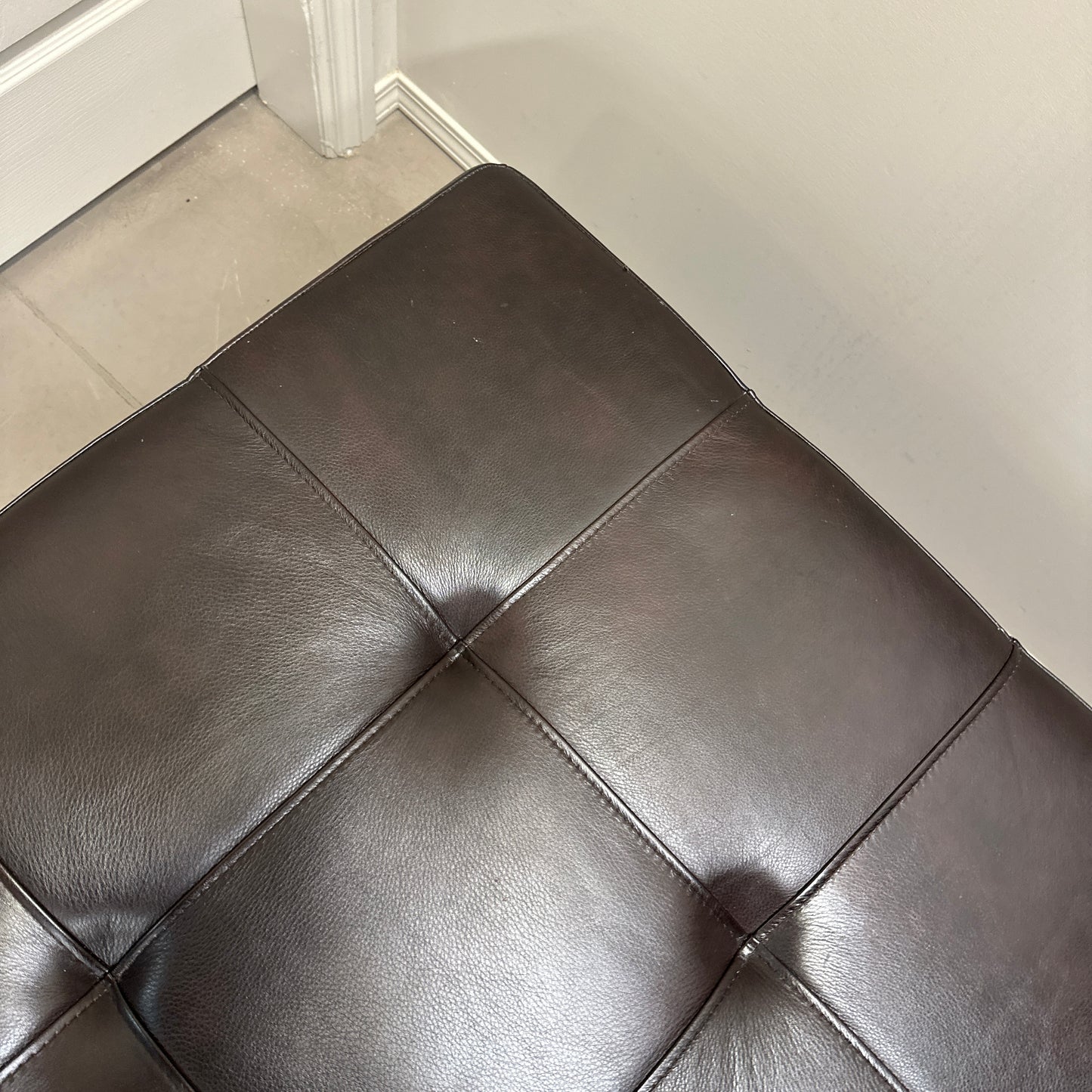 La-Z-Boy Brown Leather Ottoman