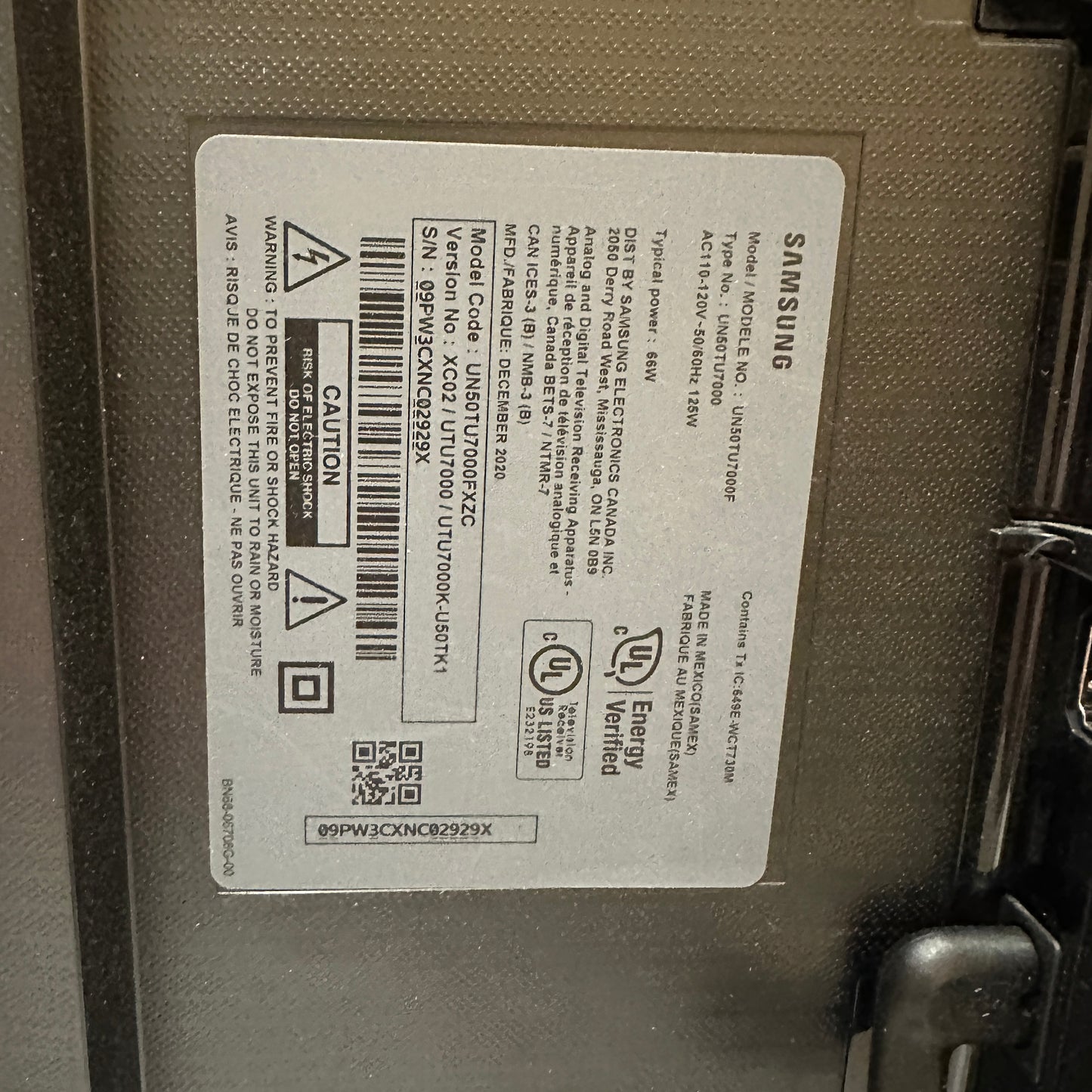 Samsung 50'' Smart 4K UHD TV