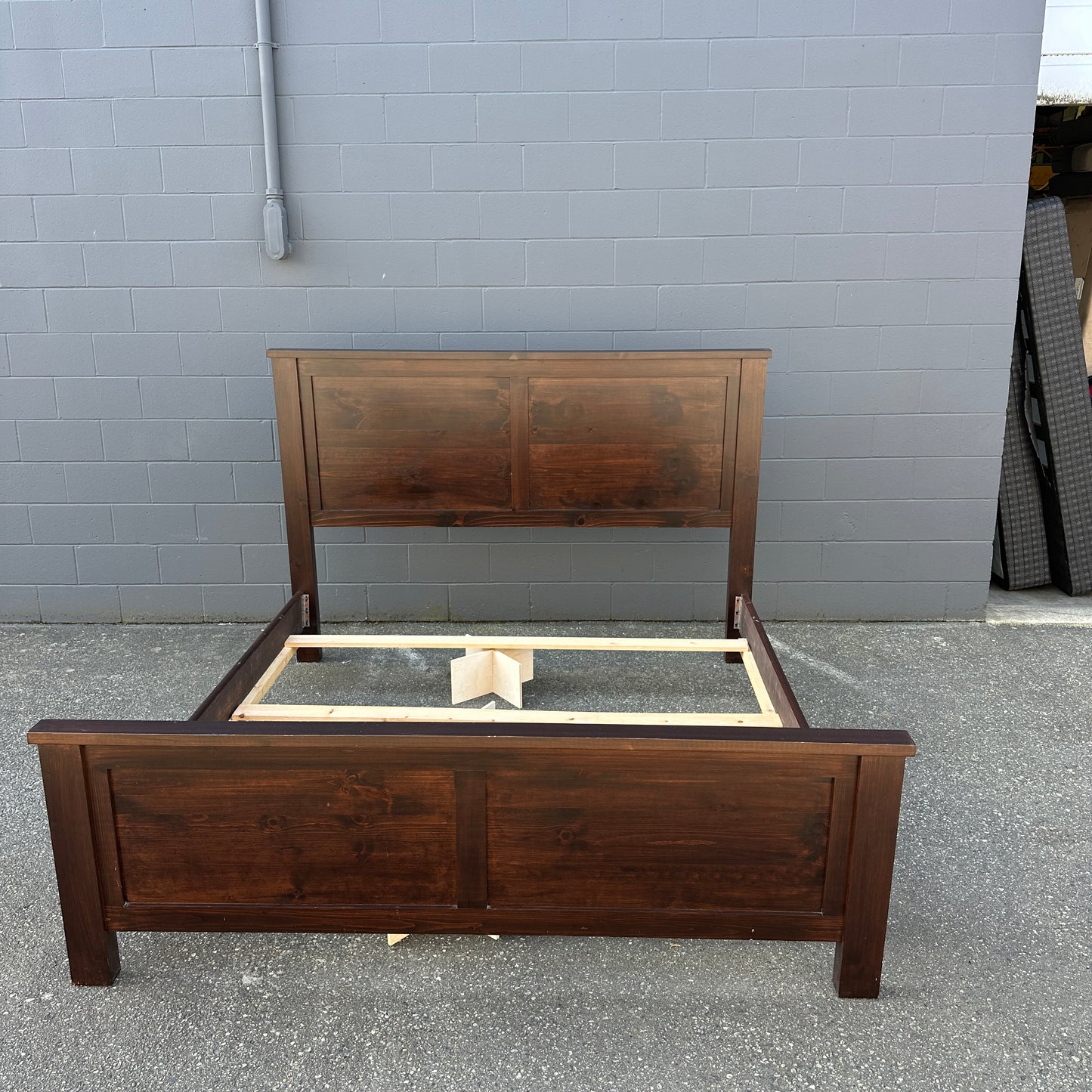Solid Wood King Bed with Box Springs