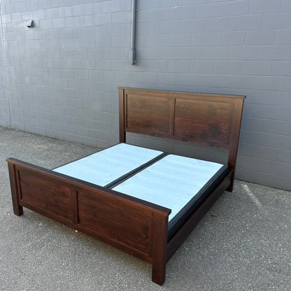 Solid Wood King Bed with Box Springs