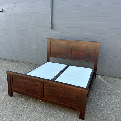 Solid Wood King Bed with Box Springs