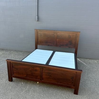 Solid Wood King Bed with Box Springs