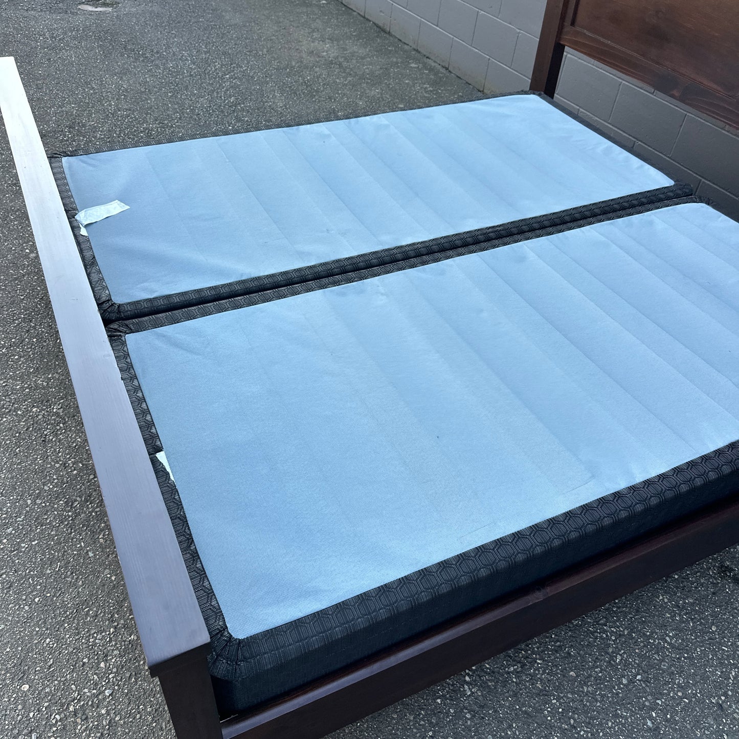 Solid Wood King Bed with Box Springs