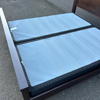 Solid Wood King Bed with Box Springs