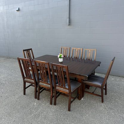 A-America Wood Dining Set with 8 Chairs