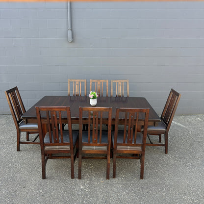 A-America Wood Dining Set with 8 Chairs