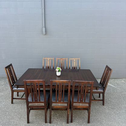A-America Wood Dining Set with 8 Chairs