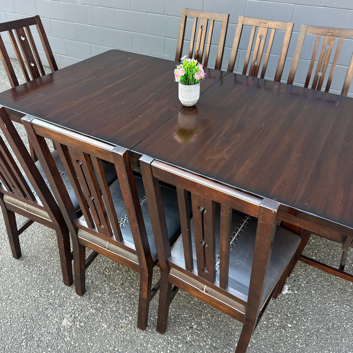 A-America Wood Dining Set with 8 Chairs