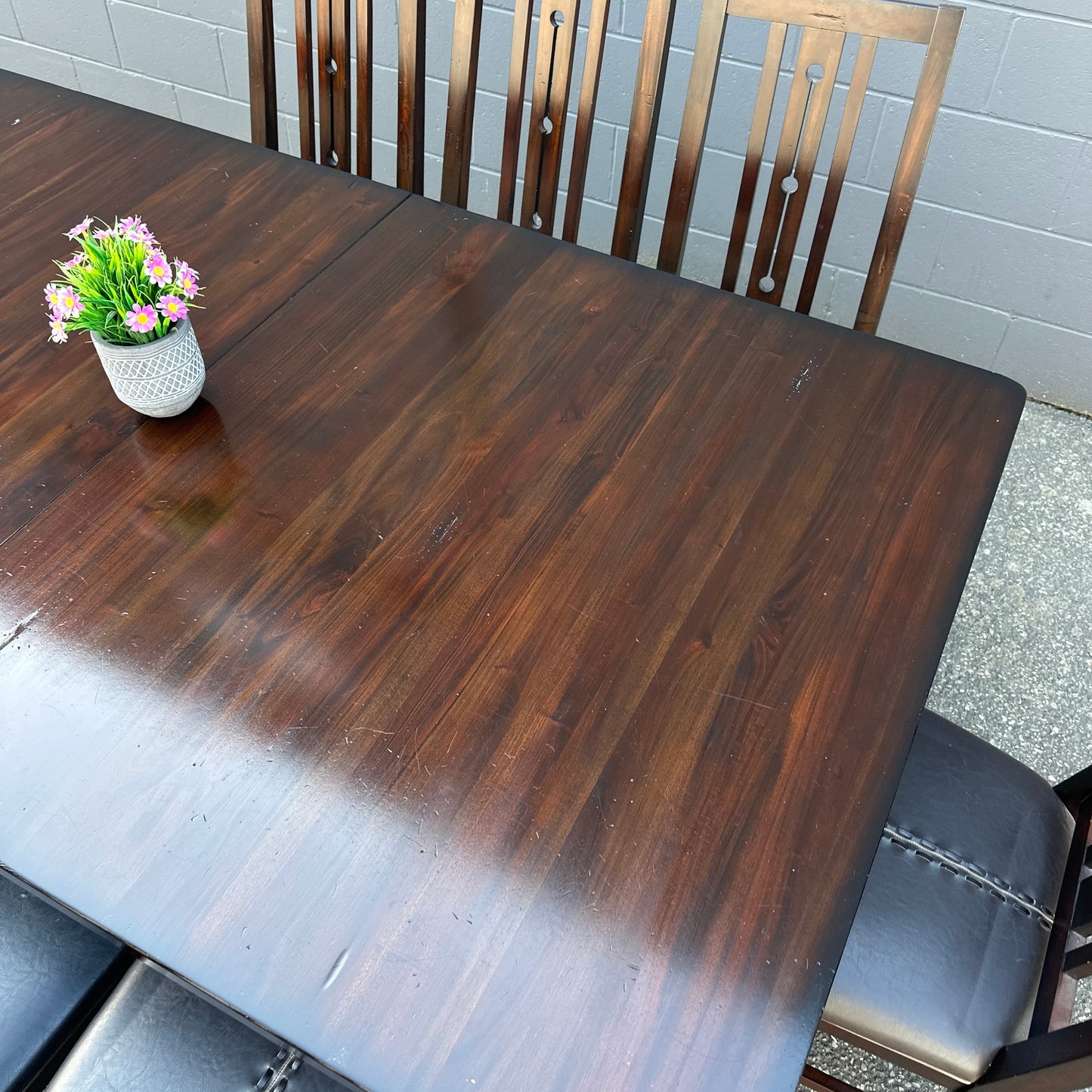 A-America Wood Dining Set with 8 Chairs
