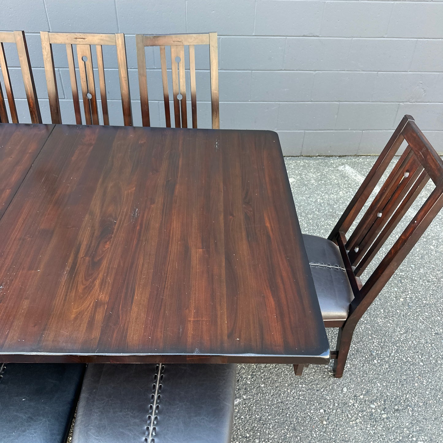 A-America Wood Dining Set with 8 Chairs