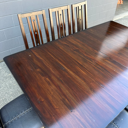 A-America Wood Dining Set with 8 Chairs