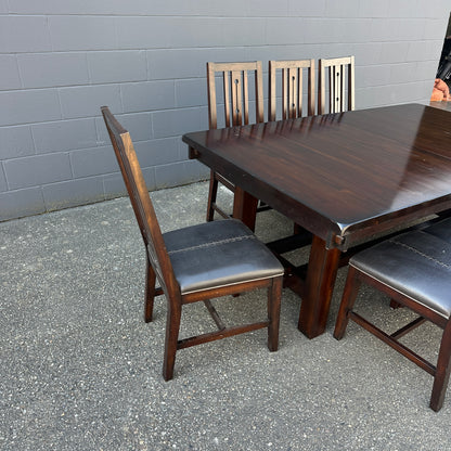 A-America Wood Dining Set with 8 Chairs
