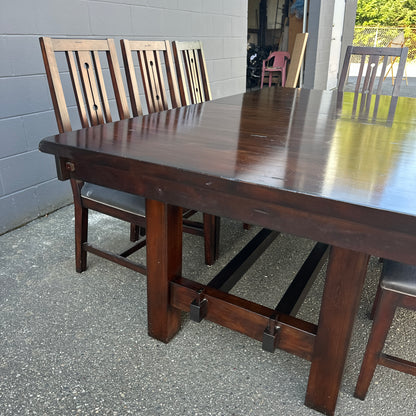 A-America Wood Dining Set with 8 Chairs